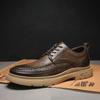 38-45 Scarpe in pelle casual alla moda in pelle antiscivolo resistenti all'usura di alta qualità Scarpe basse in pelle da uomo