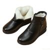 Fashion New Winter Middle-aged Elderly Flat Bottomed Short Boots for Women Cold Resistant Warm with Soft Soles Anti Slip Women's Shoes