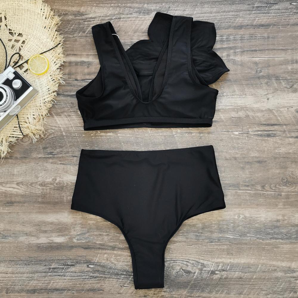 2024 בגד ים סקסי 2 צבעים פרח מרופד יוקרתי נשים בגד ים פרחוני סקסי מותן גבוה מונוקיני תשוקה בגד ים