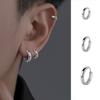 Titanstahl 2/2,5 mm Rohrdicke Mehrere Größen Runde Creolen für Herren Klassischer Schmuck für Accessoires