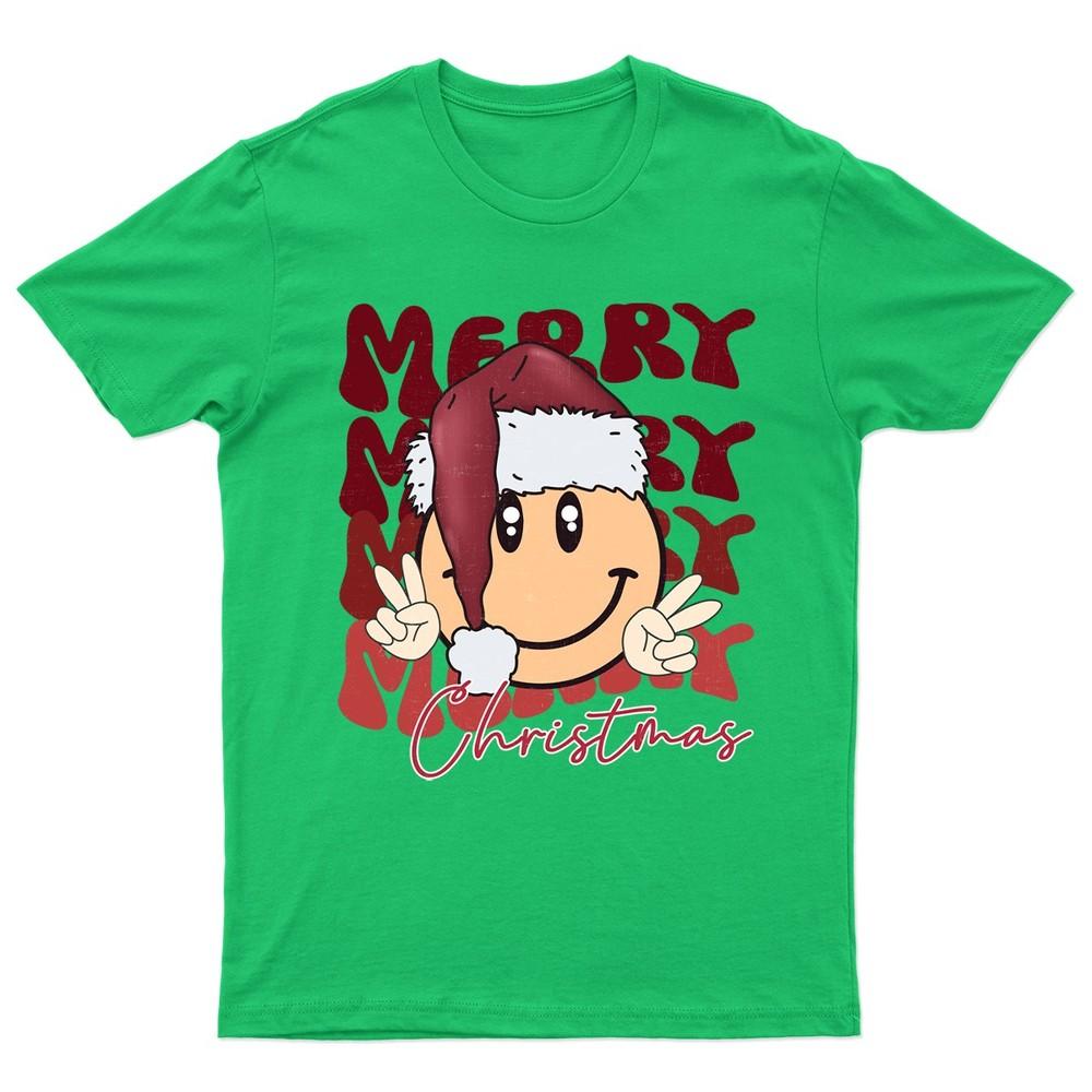 Merry Christmas Santa Hat TShirt Unisex Gift Retro Seasonal Funny Xmas Claus S