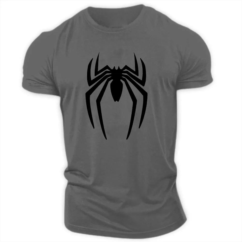 Summer Casual Sports Fashion 3D Printed Spider Adult Crewneck Short Sleeve Large Size Men's T-shirt Loose Quick Dry Comfortable
