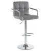 2pcs 60-80cm 6 Checks Round Cushion Armrest Bar Stool Gray