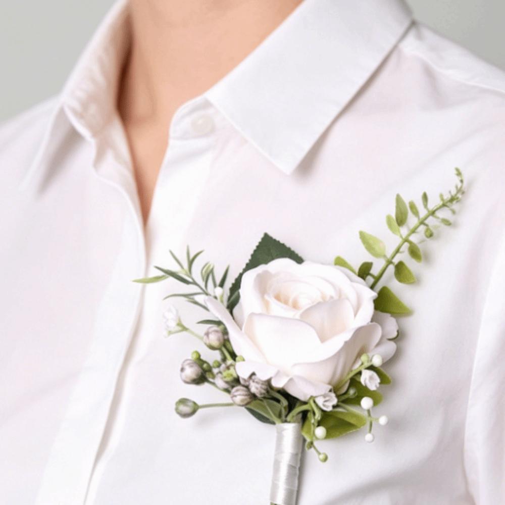 Artificial Silk Flowers Boutonniere Flowers Exquisite Wrist Corsage Wedding Ceremony