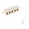 Rj11 Jack 5 Way Outlet Telephone Modular Line Splitter Plug Adapter 6P4C