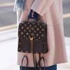 Maomusi new Chinese retro printing treasure flower backpack crossbody women's handbag backpack commuter leather pu
