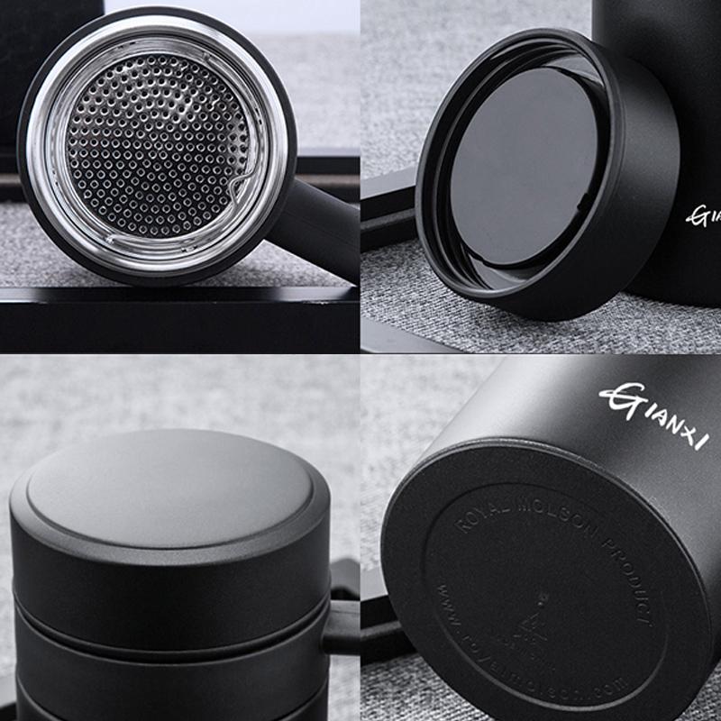 Vakuumflasche mit großem Fassungsvermögen, Wärmeschutzbecher aus Edelstahl, hochwertiger, einfacher Isolierbecher für den Haushalt