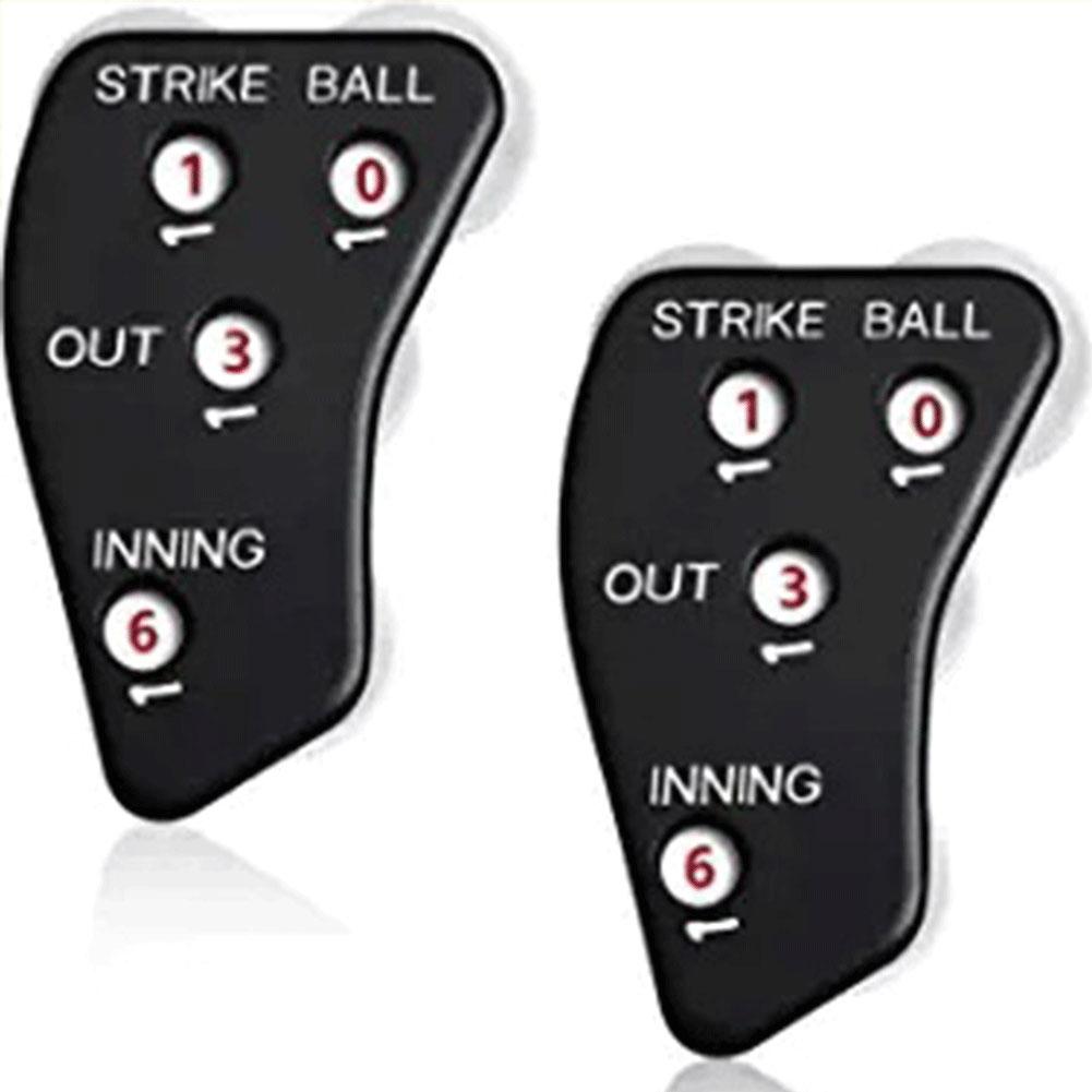 4-Rad Schiedsrichterzähler Baseball-Schiedsrichter Klicker Softball-Schiedsrichter Anzeige für Punktewertung Auszählen von Outs & Innings Bällen