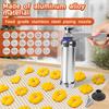 Aluminum Alloy Cookie Press with Discs & Nozzles Easy Squeeze Biscuit Maker Dishwasher Safe Baking Tool for Homemade Cookies Cupcakes Pastries