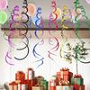 6/12/18PCS Colourful Spiral Decoration Spiral Banner Hanging Swirl Decorations Birthday Wedding Christmas DIY Party Supplies