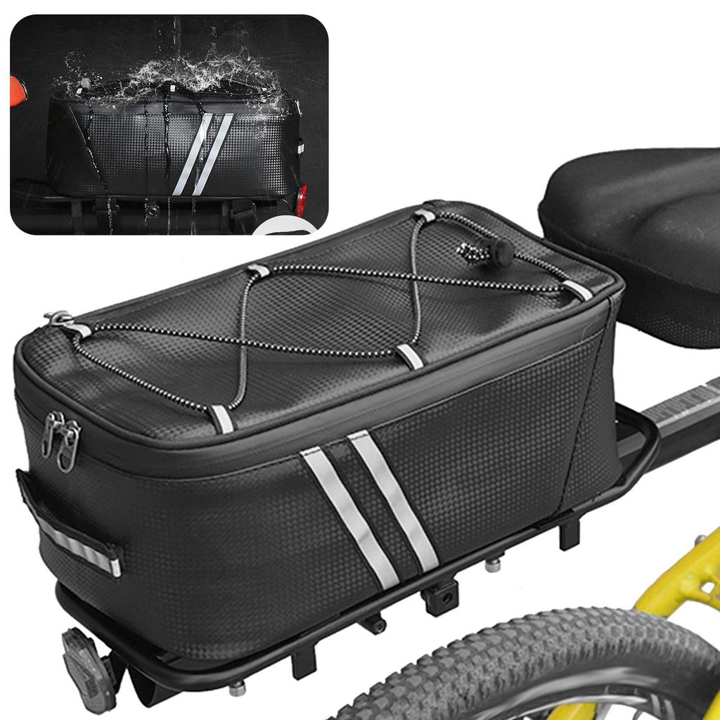 Lixada Bicycle Trunk Bag, Bicycle Rack Rear Carrier Bag, Bicycle Commuter Bag, Waterproof (Rain Cover Included)