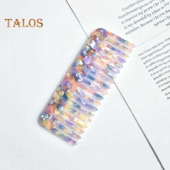Cellulose Acetate Hair Comb Wide Teeth Anti-static Scalp Massage Pocket Comb Marbling Men Women Wet Dry Short Long Curly Hair Detangling Comb