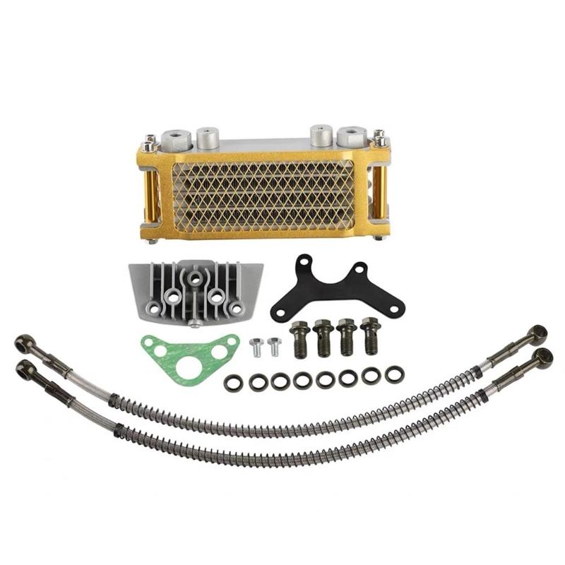 Dirt Pit Bike Modification Oil Coolers Easy Installation Universal for 50 70 90 110 125 140CC Cooling Radiator Engine Kit