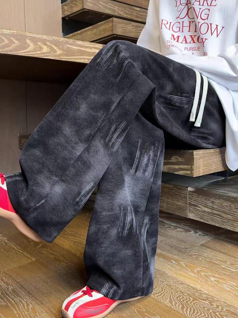 2026 Men's Tie-Dye American Casual Baggy Sweatpants - Autumn Trend Straight Leg