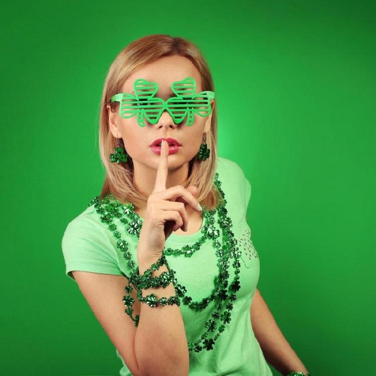 Adult Festival Day Apparel Set Green Festival Day Outfit Set For Parties Comfortable Fabric Hat Headbands Charm