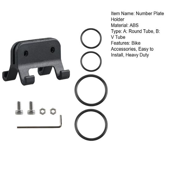Bicycle Race Number Plate Holder Road Mountain Bike Seatpost V-shaped Round Tube Mount Racing Number Clip Cycling Bike Accessories