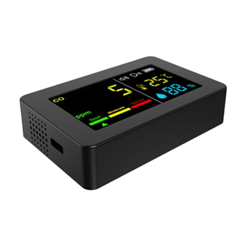 Carbon Monoxide Detector Handheld Combustible Gas AnalyzersMulti-function Natural Gas Leak Detector Quick ResponsesAlarm чёрный