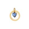 CARLIDANA Dainty Stainless Steel Crystal Charms for Jewelry Making Women Necklace Round 12 Zircon Birthstone Heart Pendants
