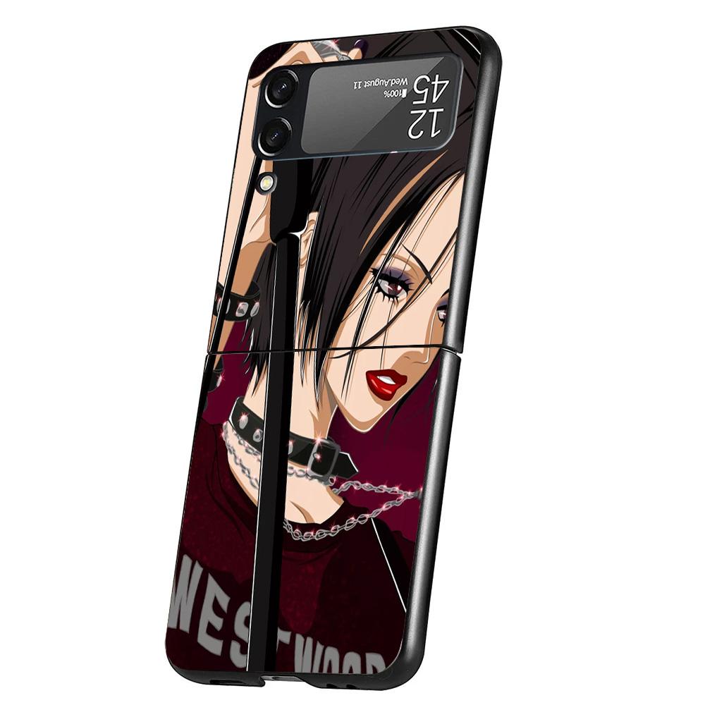 Anime Oosaki Nana Phone Case For Samsung Galaxy Z Flip 7 6 5 4 3 5G Cover ZFlip7 ZFlip6 ZFlip4 ZFlip5 ZFlip3 Coque Fundas Galaxy