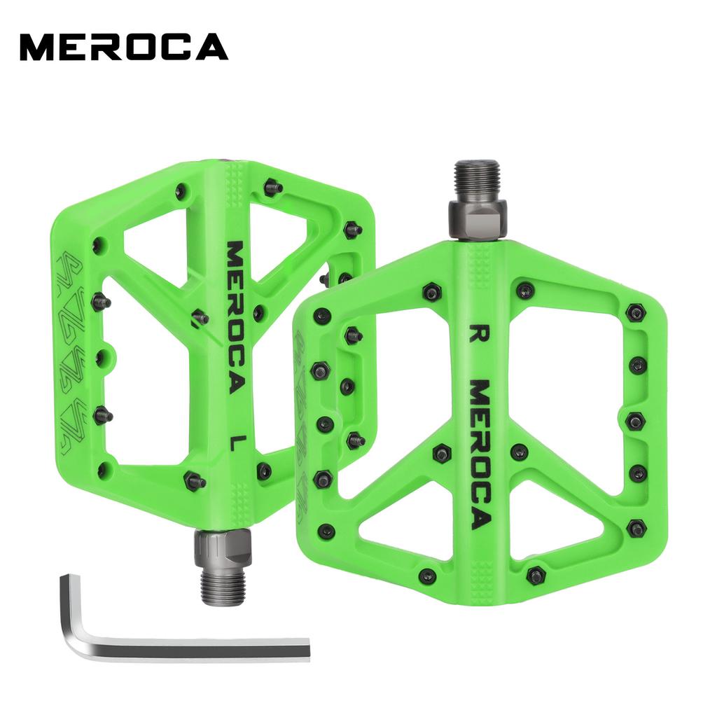 Nylon Bicycle Pedals Red Purple Orange Bianchi Pink Green 14mm Ultralight Bearing Wide Pedal for XC Bmx Pedal Board removal tool