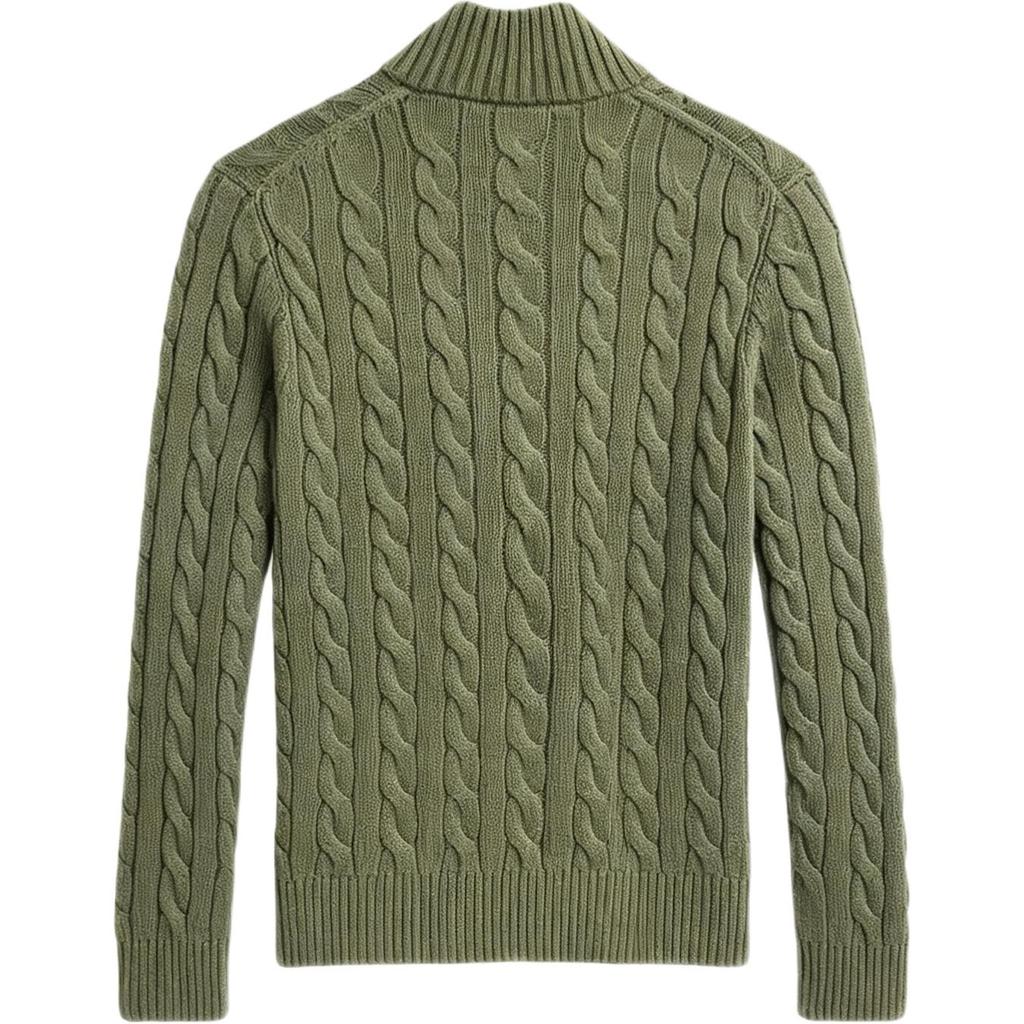 Polo Ralph Lauren FW25 Cable Knit Cotton Quarter-Zip Pullover Sweater Standard Fit Men sweater 710919213-024