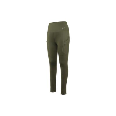 Nike Go FlyEase Series Solid Color High-Waist Pocket Fitness Pants Women Bottoms Khaki-Green DQ5669-325