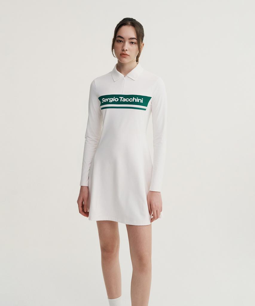 SERGIO TACCHINI W. Goat Damarindo Fit-And-Flare Dress (White)