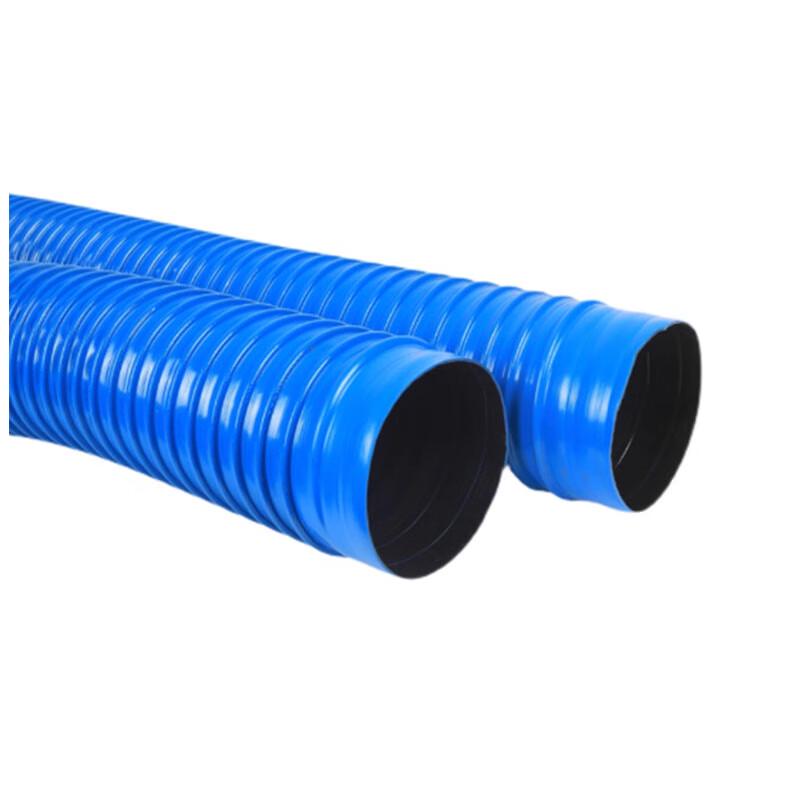 Kaooseen Industrial PVC Blue Corrugated Rubber Vacuum Hose 150mm x 1.5m