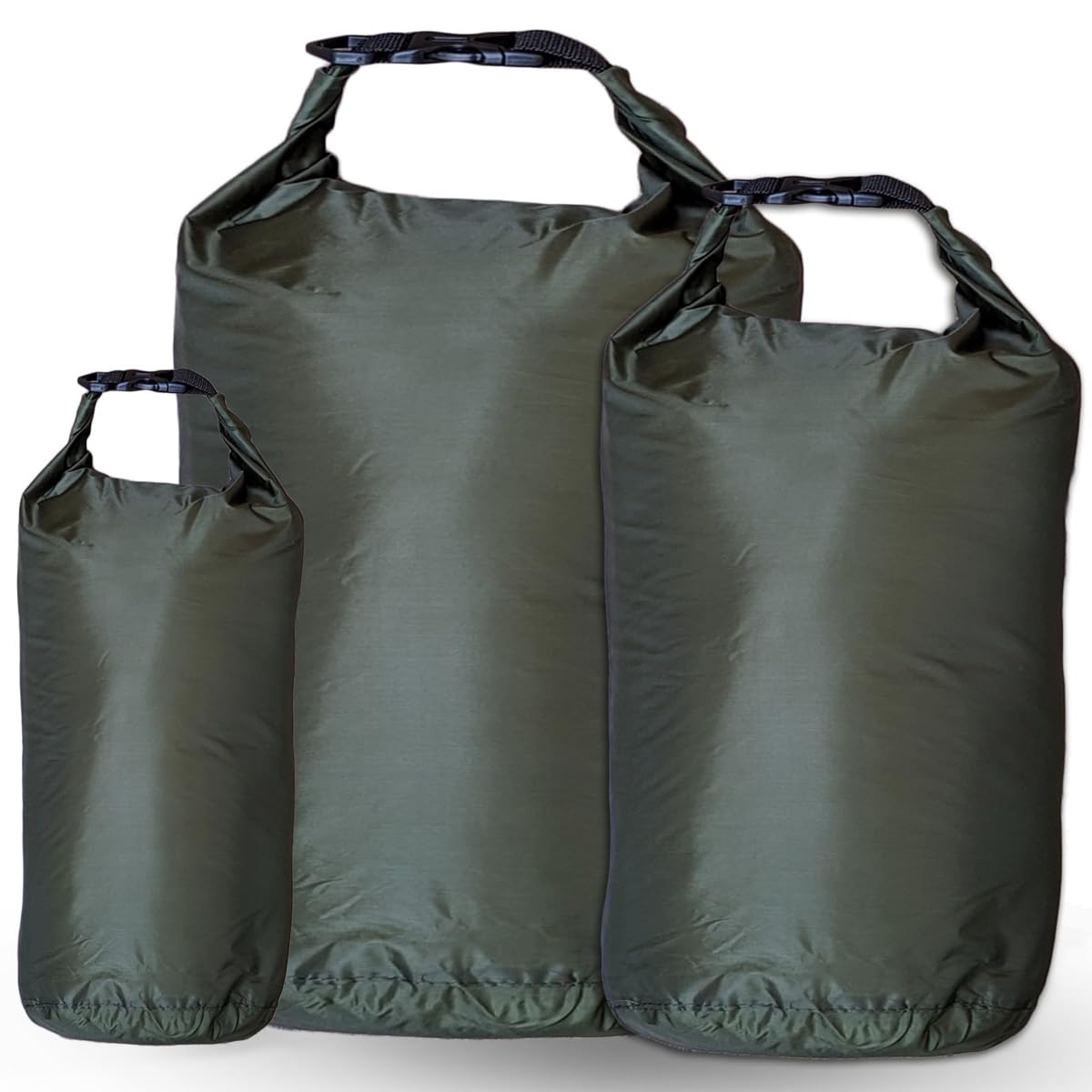 

OAKRAFT Сухой мешок Водонепроницаемый мешок Набор 3 размера 8 л 40 л 70 л Мешок-вкладыш Водонепроницаемый Пыленепроницаемый Легкий Для улицы Кемпинг Альпинизм Пляж Рыбалка Бассейн зелёный