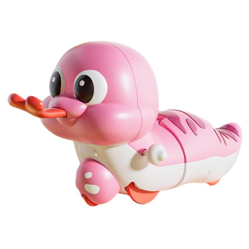 

Nostalgic Wind up Snake Crawling Cartoon Snake Toy for Bar Desktop Accessories Prank Vintage Style Photo Props рожевий