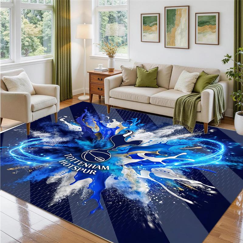 Tottenham Hotspur Design Crystal Velvet Rug Soft Decorative Mat for Bedroom Entrance