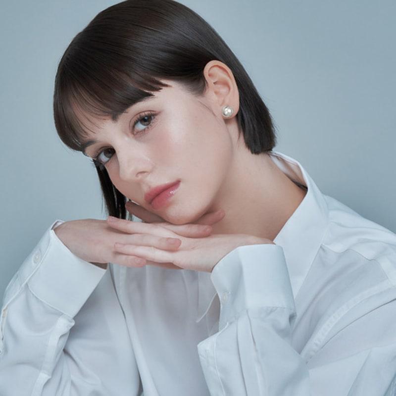 GEIGER Jewelry Silver Twisted Line Pearl Point Earrings GISVEE157