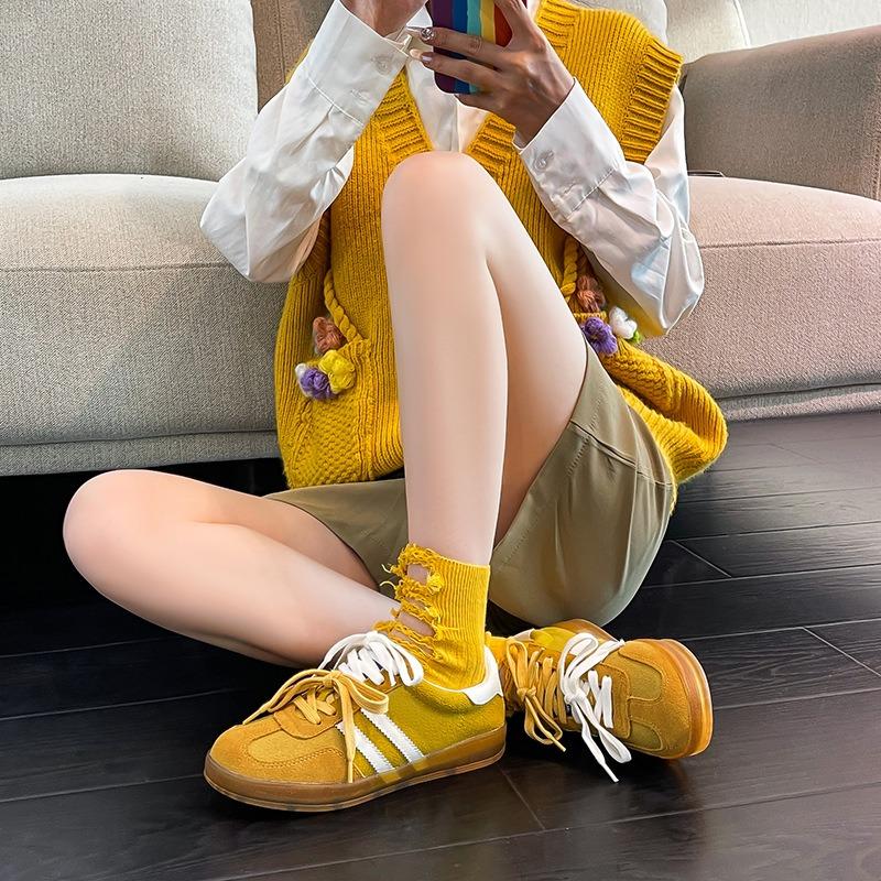 Strawberry Bear New Pink Casual Shoes Versatile Little White Shoes Inner Height Increase Retro Shoes Women's Shoes