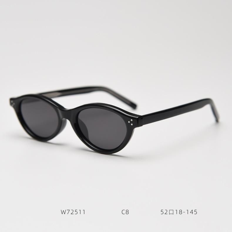 2026 Korean Oval Polarized Sunglasses Trendy Men and Women Retro Street Shot Ankra Red Sunglasses