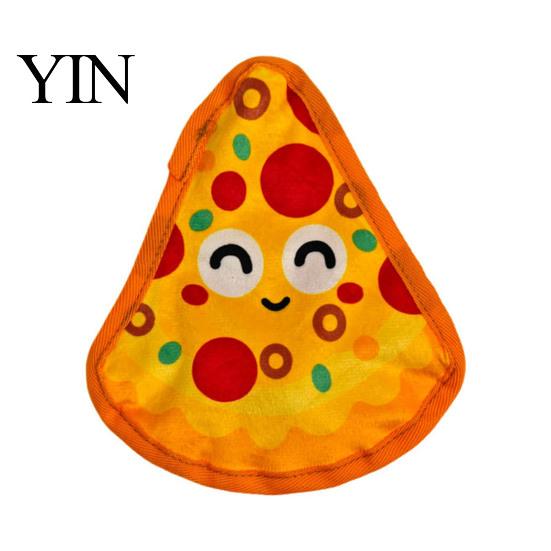 Durable Plush Dog Toys Crinkle Chew Toy, Food Shape Interactive Hamburger Pizza Hot Safe Fabric Teething Design, Toy for Small And Medium Dogs Squeaky