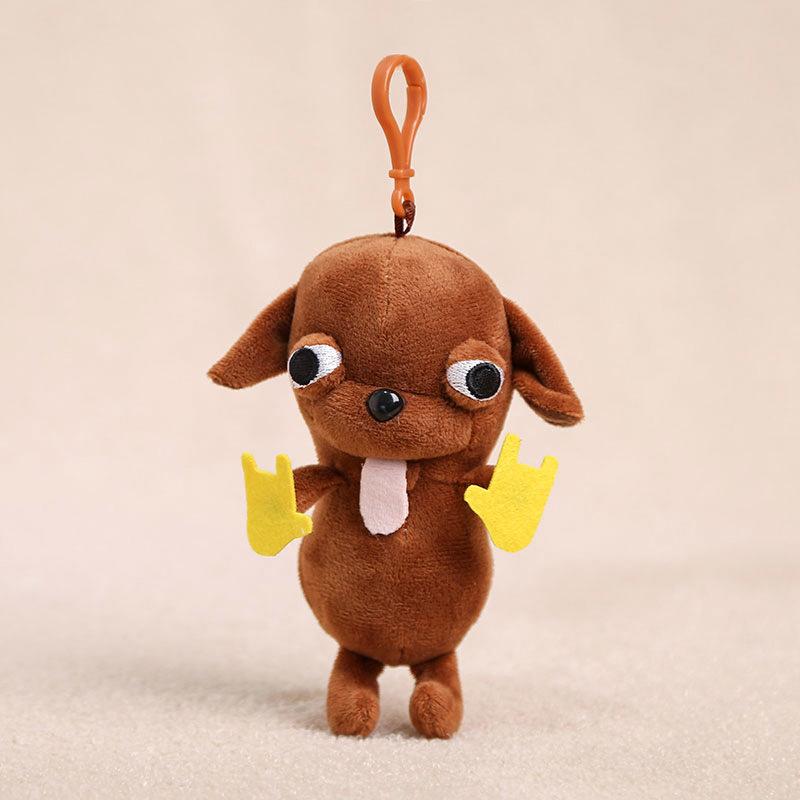 Ugly Cute Chihuahua Plush Keychain Funny Dog Pendant Bag Charm Soft Stuffed Animal Toy Accessory