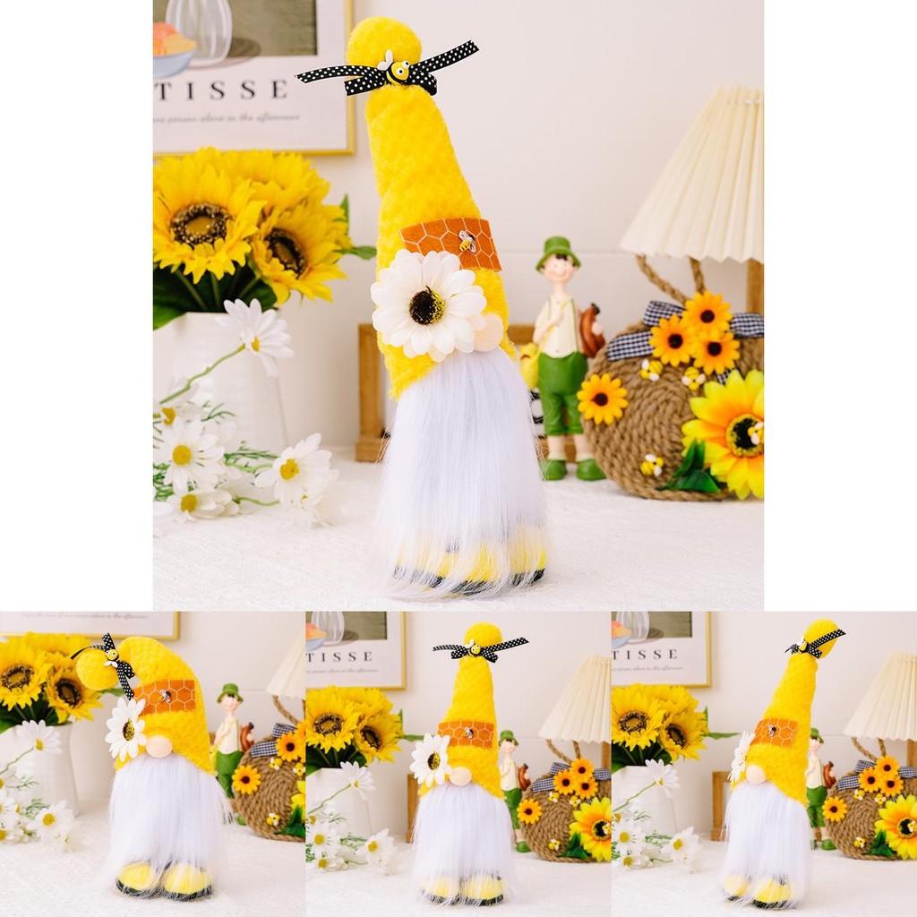 Cute Bee Polyester Day Character Toy Without Face Perfect For Summer Festival Decor