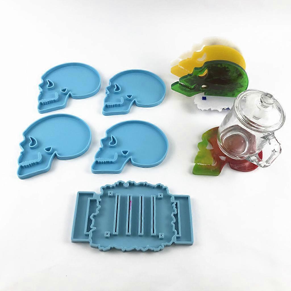 Coaster Mold Mug Pad Tray Resin Casting Mold Plaster Casting Epoxy Mould DIY Crafts Dish Cup Mat Plate Silicone Mold