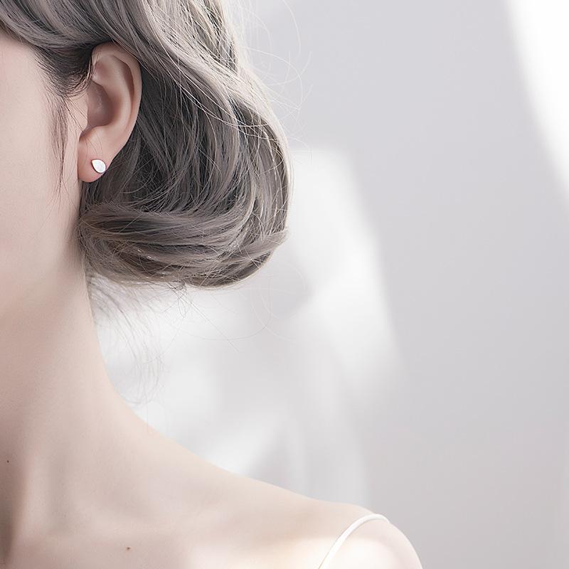 Water Drop Earrings Women's Summer Simple Commute Matte Brushed Water Drop Earrings Texture Earrings