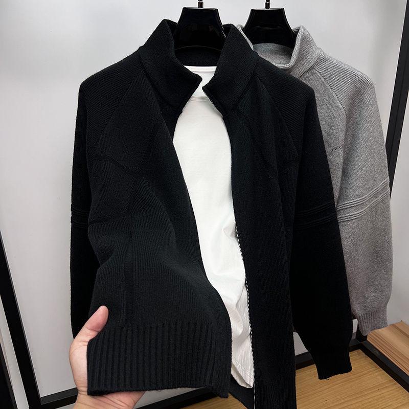 

Изысканный мужской модный вязаный кардиган на молнии для осени/зимы: Свободная, Небрежная Верхняя одежда XL 150-175 jin