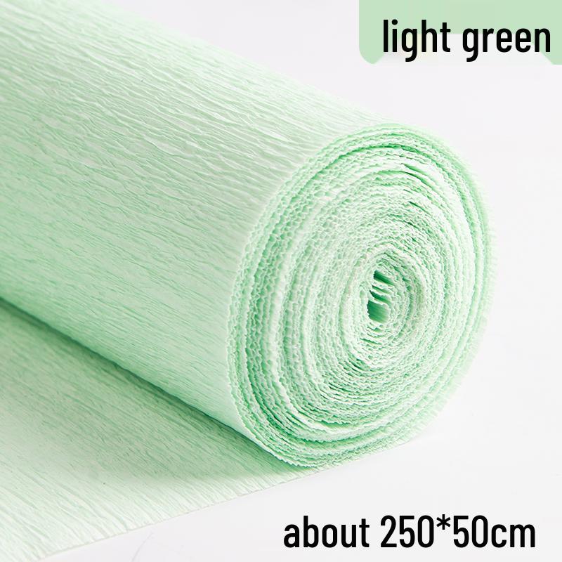 Packung dickes grünes Krepppapier für handgefertigte 3D-Blumen, ideal für Bastelarbeiten in Grundschule und Kindergarten