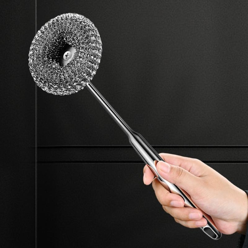 Professional Stainless Steel Scrub Cleaning Brush with Comfortable Handle