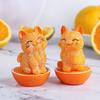 Here Comes The Cute Little Cat, Creative Orange Cat, Resin Tabletop Decoration, As A Gift for Girls