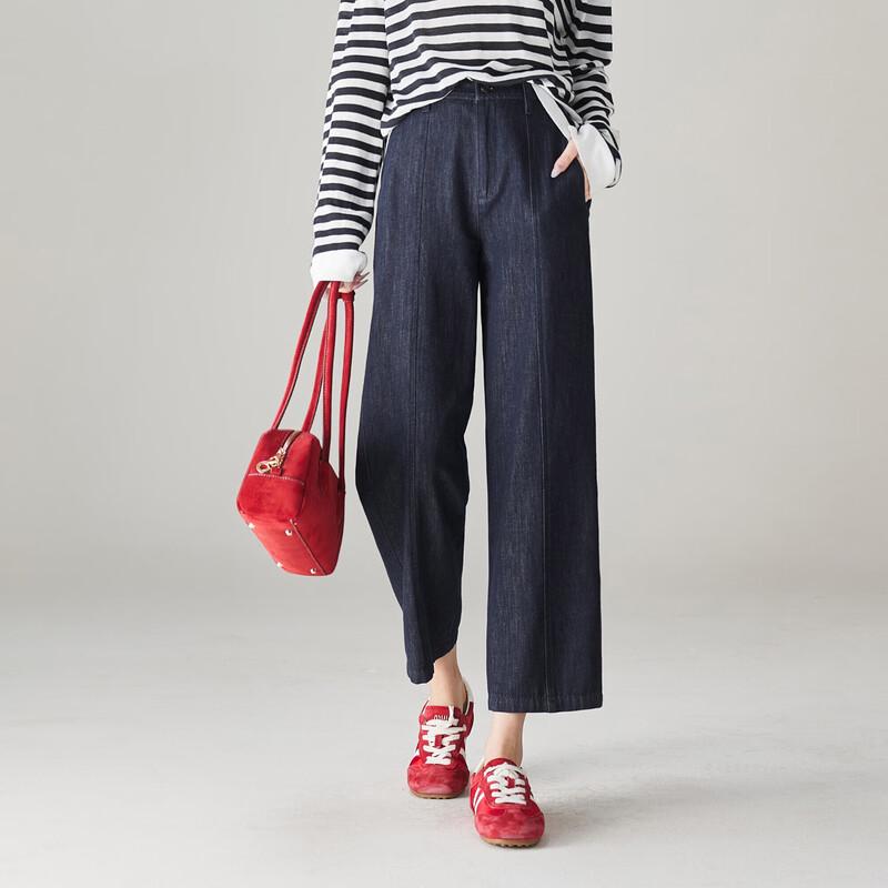 SOFSIL Women s Retro High-Waist Straight-Leg Cropped Jeans 27