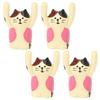 4Pcs Cartoon Photo Clip Cute Cat Style Durable Resin Stable Eye Catching Animal Note Holder for Wedding Party Office