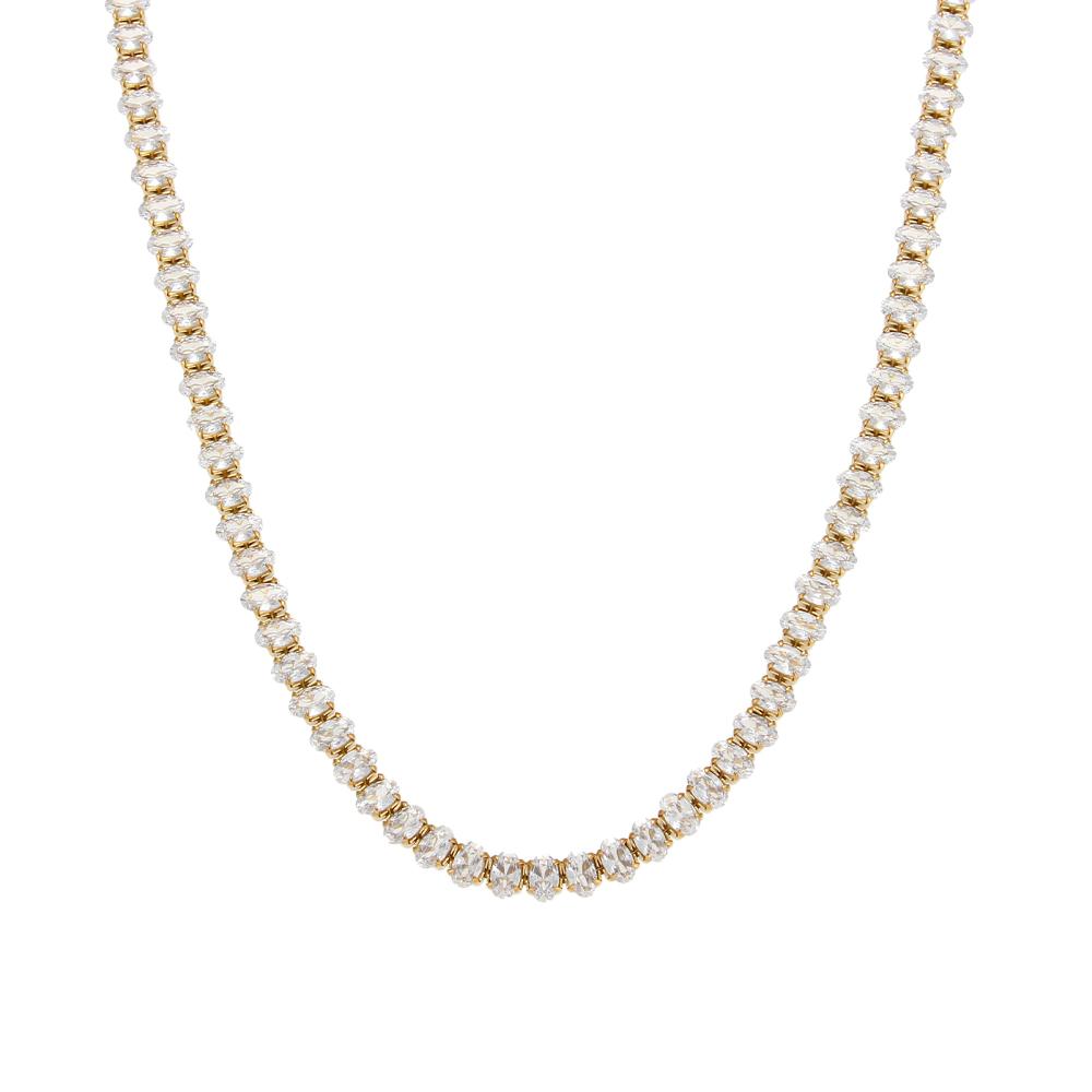 MamacitaSlay 316L Stainless Steel AAA Zircon Bracelet Necklace 18K Gold Plated Waterproof Jewelry Set Women's Luxury Jewelry