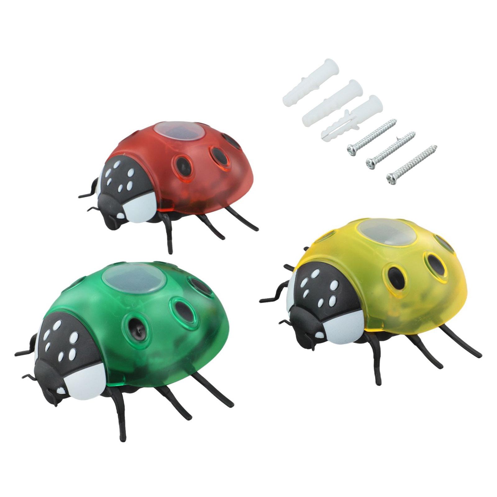 

Solar LED Ladybugs Garden Wall Decor with Waterproof Metal Frame for Outdoor Hanging on Patios Fences and Gardens