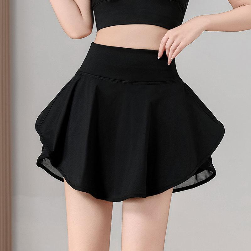 Damen Sommer 2024 Schnelltrocknendes Badminton- & Tennis-Set: Spitzenrock & Sportbekleidung für Yoga, Laufen, Fitness.