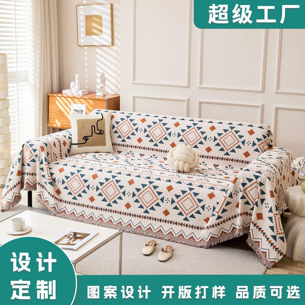 Bohemian Style Sofa Cover Slipcover Protector Decorative Throw Blanket