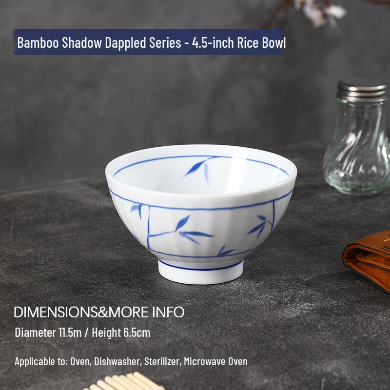 Luxury Ceramic Bamboo Tableware Set: Elegant Bowls & Plates for Home Dining